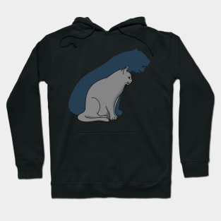 Chartreux Silver Grey Cat with Tiger Shadow Hoodie